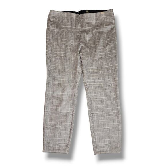 Tahari Microsuede Plaid Ankle Pants - Picture 1 of 4